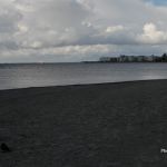 右向こうに見えるのは変わった形のマンション。マルメ市のランドマークになっている